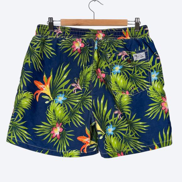 Polo‎ Ralph Lauren Floral Print Traveler Swim Shorts Men's M Tropical Bright - Picture 2 of 9